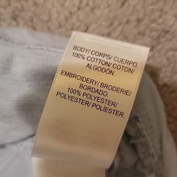 Lucky Brand Light Blue Tee with Butterfly Design Sz Med - Picture 9 of 9